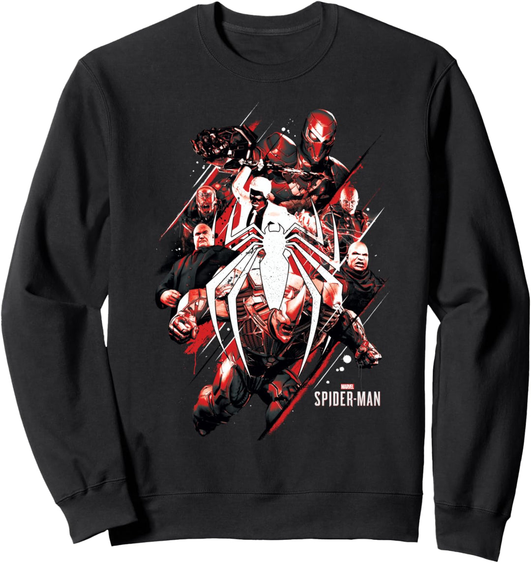 Marvel Spider-Man Logo Villain Collage Sweatshirt