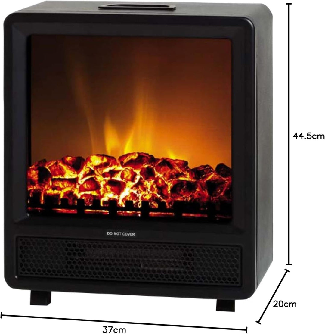 ARDES - AR350 Elektrokamin mit Holzfeuer-Effekt CAMINO' SQUARE, Einstellbarer Elektrokamin mit Flamm