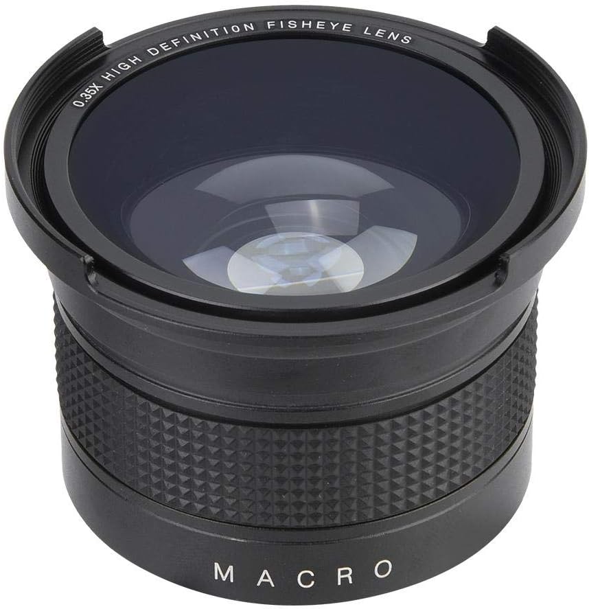 Tosuny 52mm 0.35X Weitwinkel Fisheye Objektiv mit Objektivdeckel Aufbewahrungstasche Universal für C