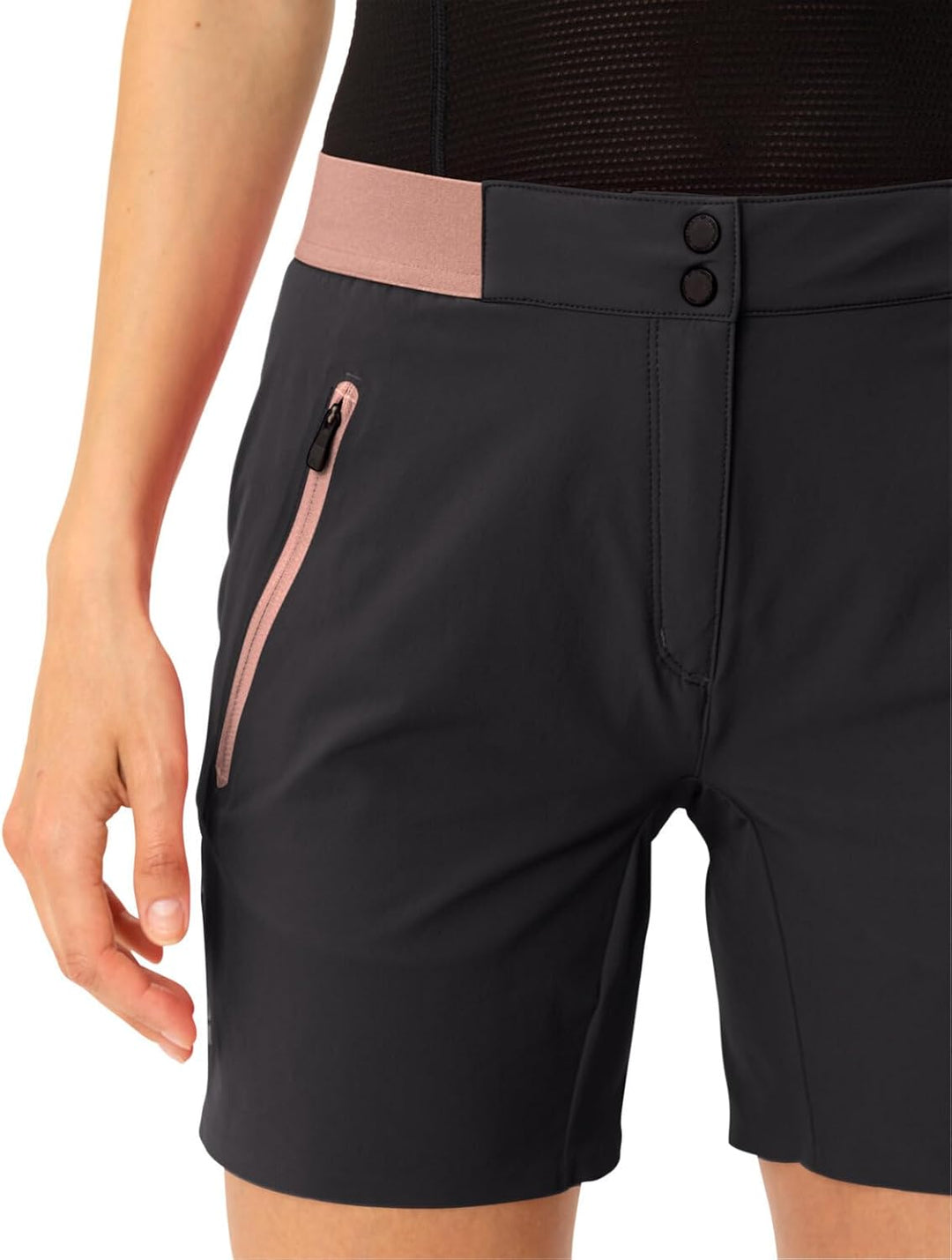 VAUDE Damen Hose Women's Scopi Lw Shorts Ii, 36 Black/Soft Rose