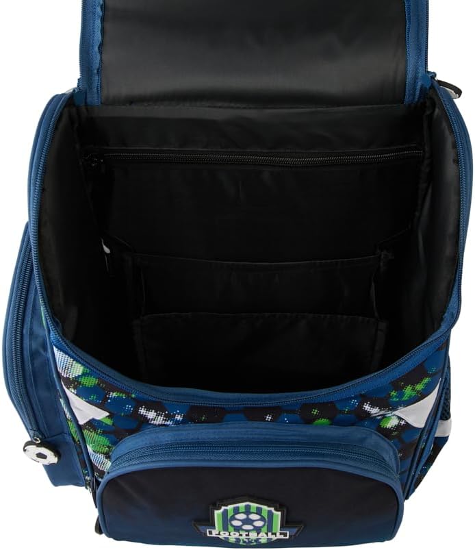 Goldkids - Schulranzen für Jungen - Schul-Rucksack für Kinder mit Federmäppchen - Schuhbeutel und Ha