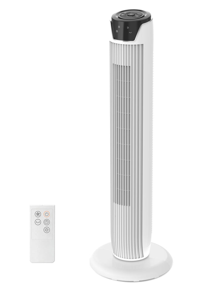 Midea FZ10-17JR(WH) Turmventilator Leise mit Fernbedienung 92CM, mobiler Lüfter,Ventilator Säulenven