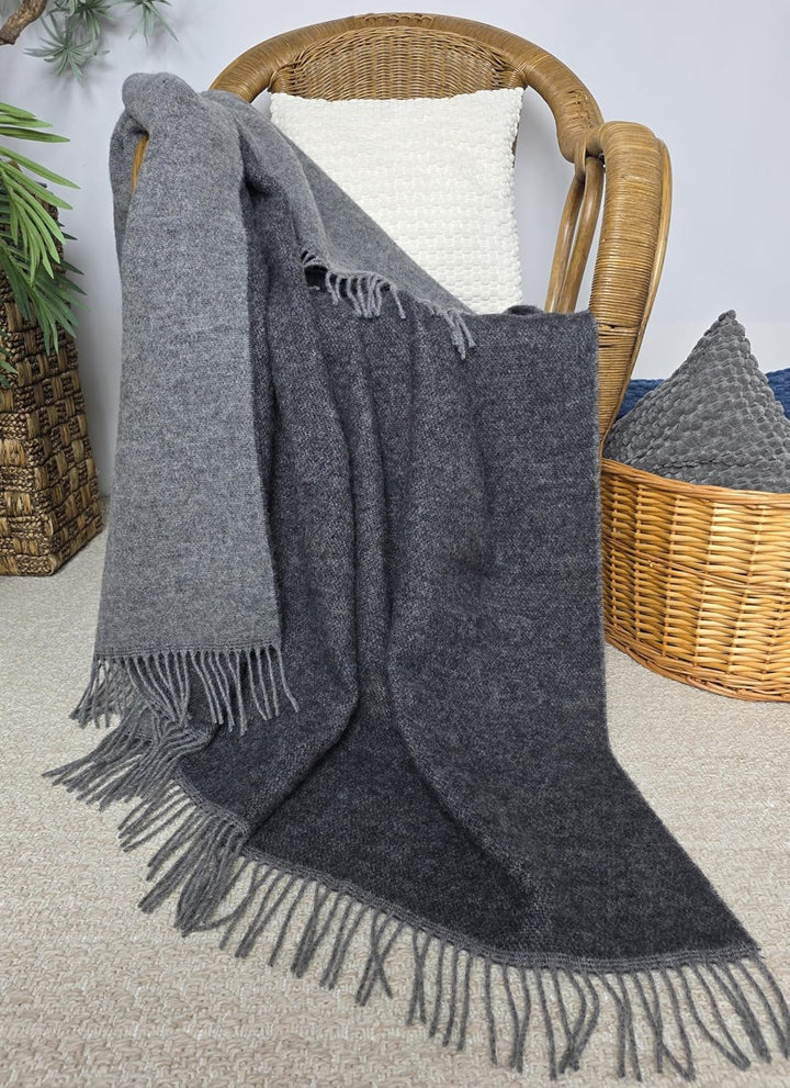 Wolldecke 100% Schurwolle Wohndecke in versch. Farben 140 x 200 cm Tagesdecke Schurwolldecke Woll-Pl
