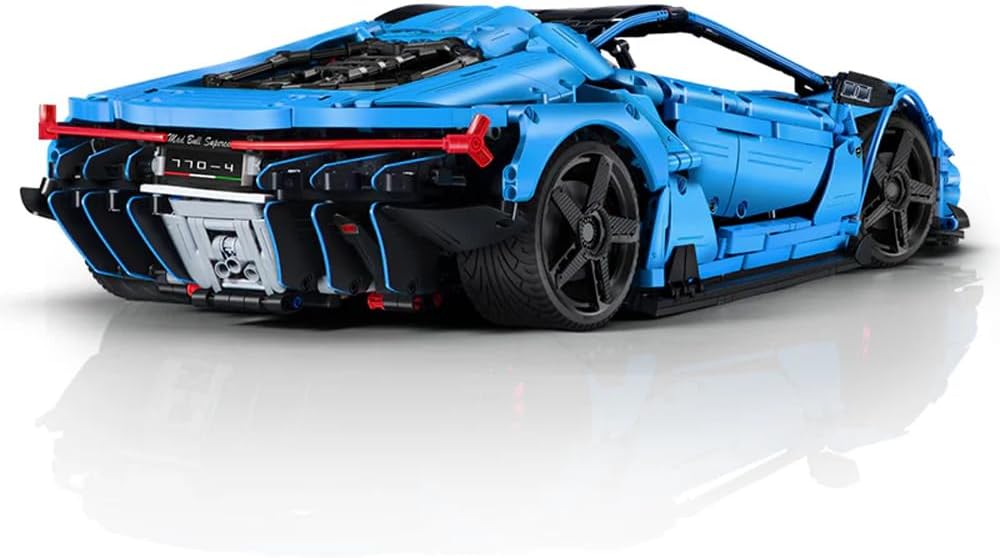 CaDA Italienisches Supercar, blau, 12-Zylinder, 3842 Teile (kompatibel mit Lego Technic), von MOC De