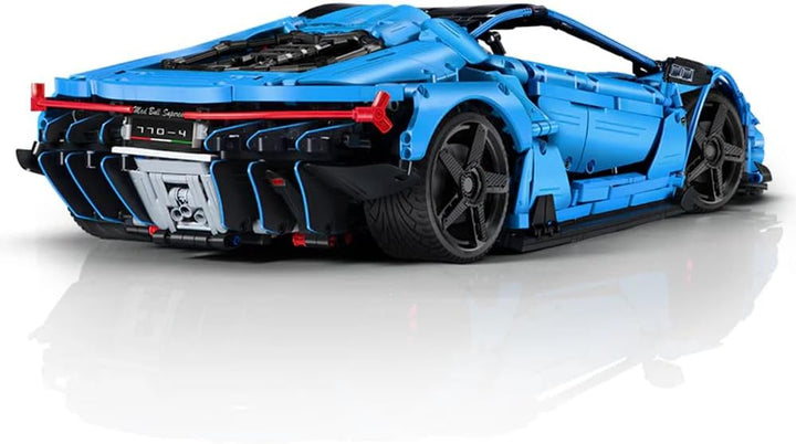 CaDA Italienisches Supercar, blau, 12-Zylinder, 3842 Teile (kompatibel mit Lego Technic), von MOC De