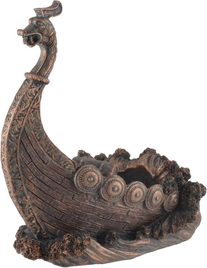 VOGLER Joh. Vogler GmbH Wikingerschiff als Weinflaschenhalter, Aus Kunststein angefertigt, von Hand
