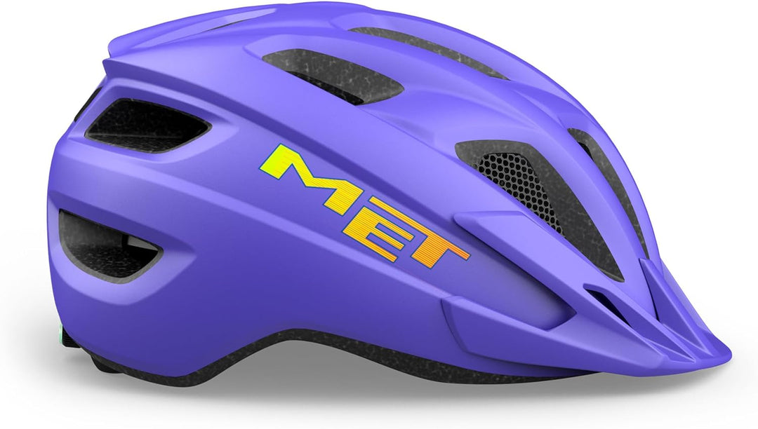 MET Unisex Jugend Crackerjack Fahrrad Hel, Mattviolett, UN