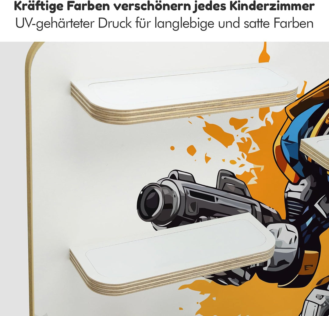 stadtecken Holzregal passend für Toniebox 2 I Geeignet für ca. 50 Tonies I Perfekte Aufbewahrung im