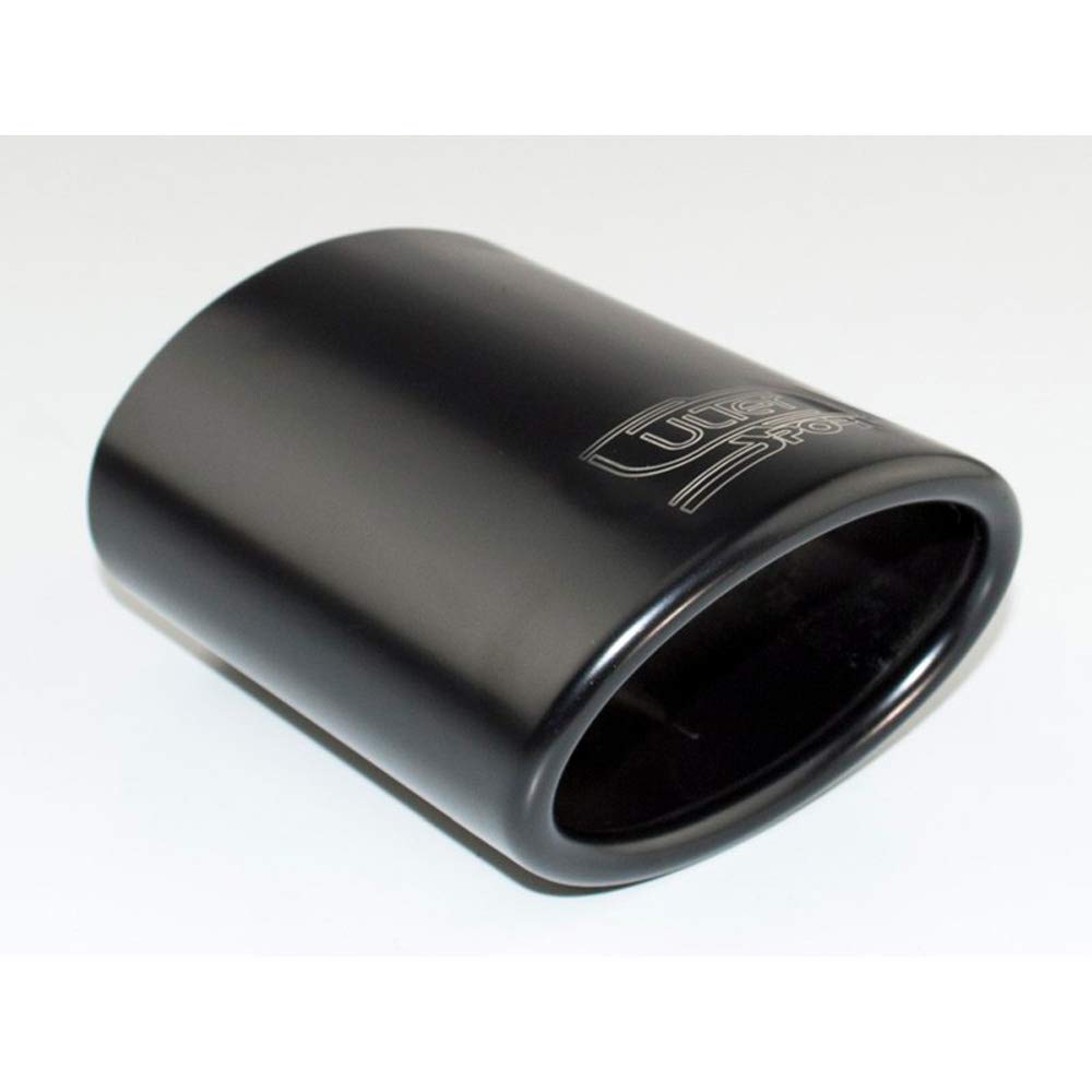Ulter Sport Endrohr - Oval 95x65mm - Länge 120mm - Montage 40-55mm - Schwarz Edelstahl