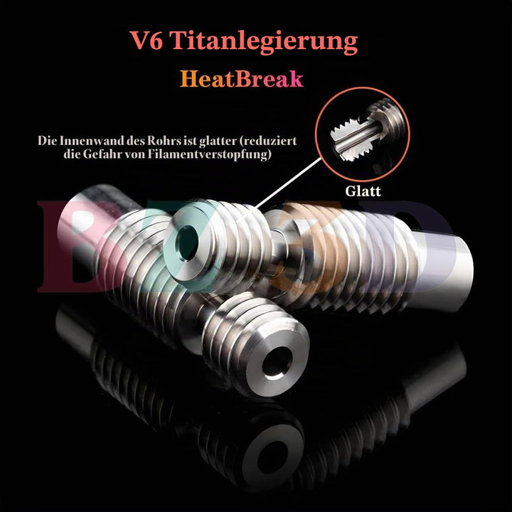 V6 All Metal Hotend 12V 40W Direct &amp; Bowden Kit,V6 Messing Düsen 0.4mm,Heatbreak Titanlegierung,Lüft