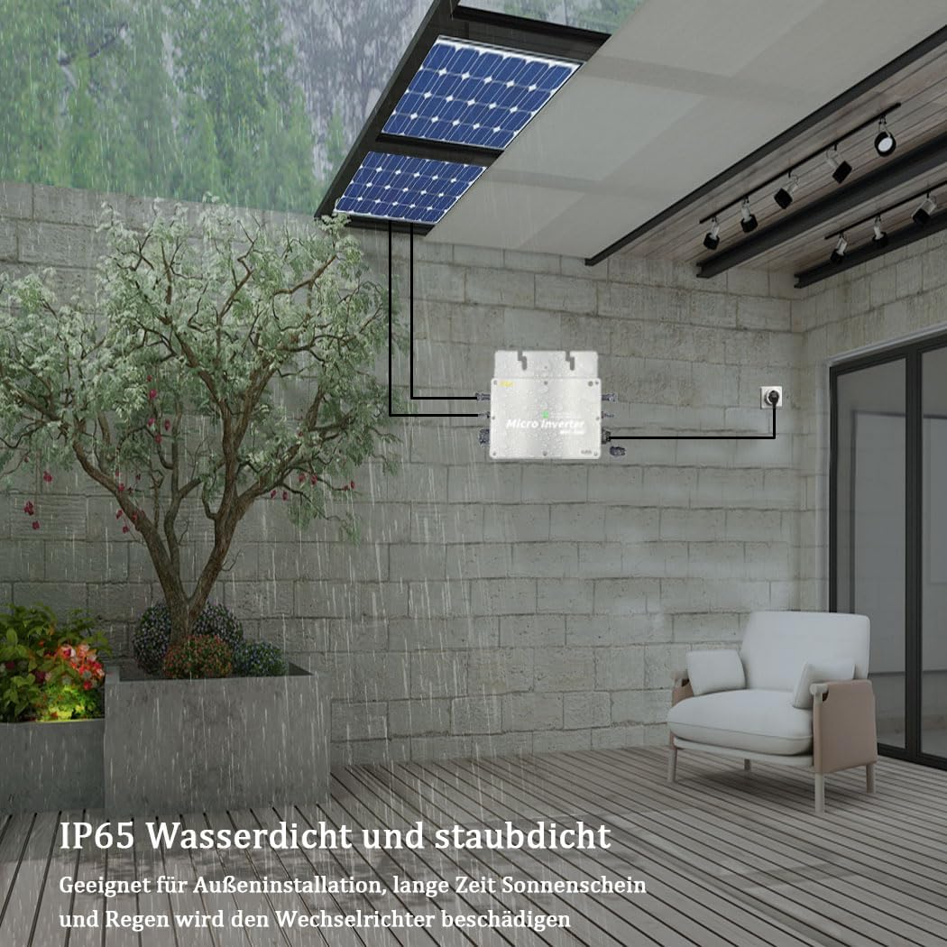 【Versand aus DE】Y&amp;H 600W Mikro Wechselrichter für Balkonkraftwerk IP65-Wasserdichter Netzeinspeisung