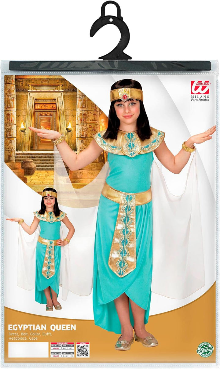 "EGYPTIAN QUEEN" (dress, belt, collar, cuffs, headpiece, cape) - (116 cm / 4-5 Years), 116