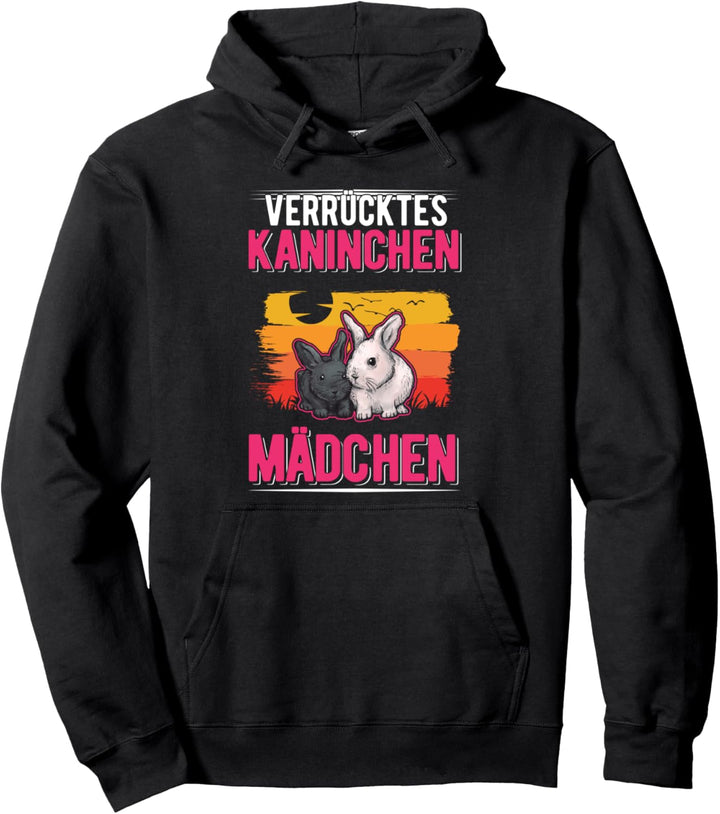 Verrücktes Kaninchen Mädchen Pullover Hoodie