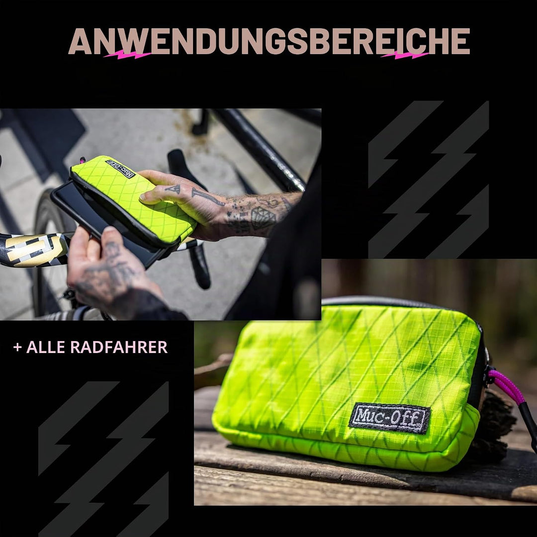 Muc-Off Essentials Wasserfeste Tasche – Robustes Neon 900D Polyester - Wasserabweisende Fahrradtasch