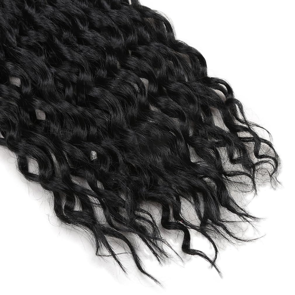5 Packs Passion Twist Crochet Braid Hair 16" Deep Wave Crochet Hair for Women Long Water Wave Croche