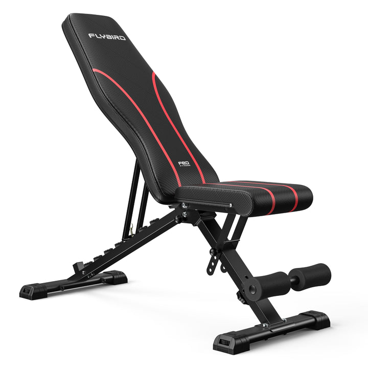 FLYBIRD Verstellbare Hantelbank, 300 kg Tragfähigkeit, Professionelle Multifunktionale Trainingsbank