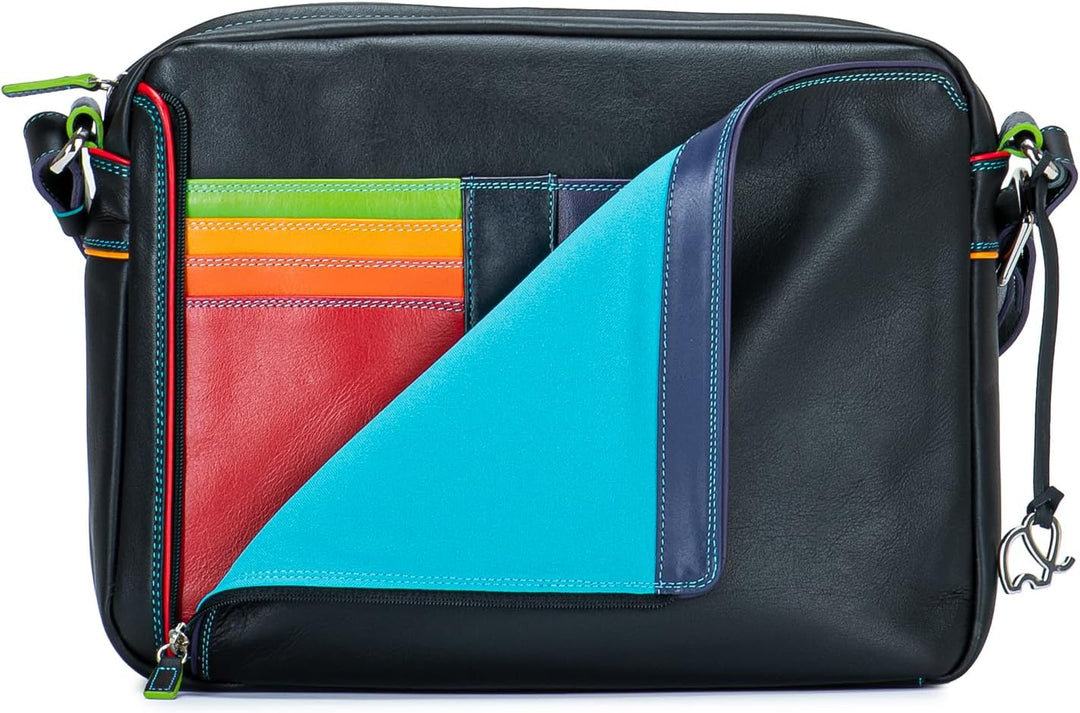 mywalit Unisex Medium Organiser Cross Body Bag Stofftasche Black Pace, Black Pace