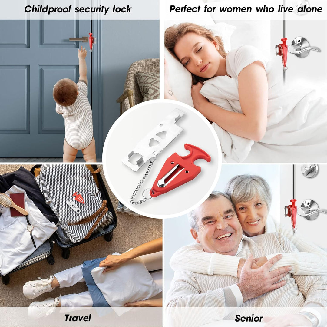 Upgrade Version Tragbares Türschloss Passt für die meisten Schlösser Sperrschlösser für zusätzliche