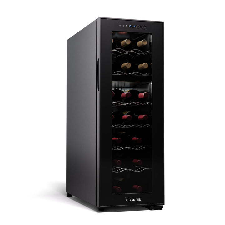 Klarstein Freistehender Weinkühlschrank 2 Zonen, Getränkekühlschrank Klein, Kleiner Weinschrank, Wei