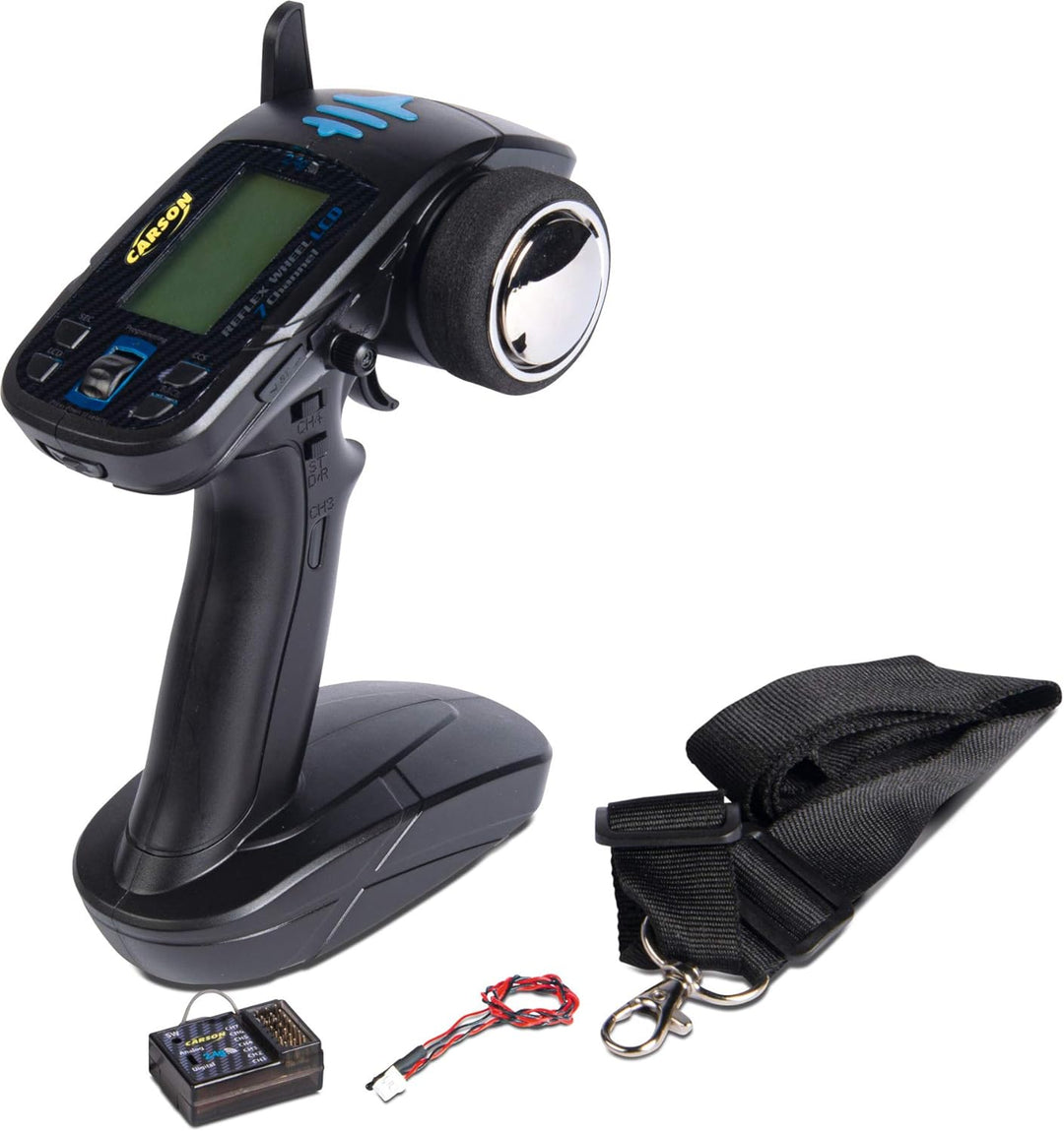 Carson 501016 FS Reflex Wheel LCD 2.4G 7 Kanal, Fernsteuerung, mit Empfänger, Sender, Modellbau, Zub