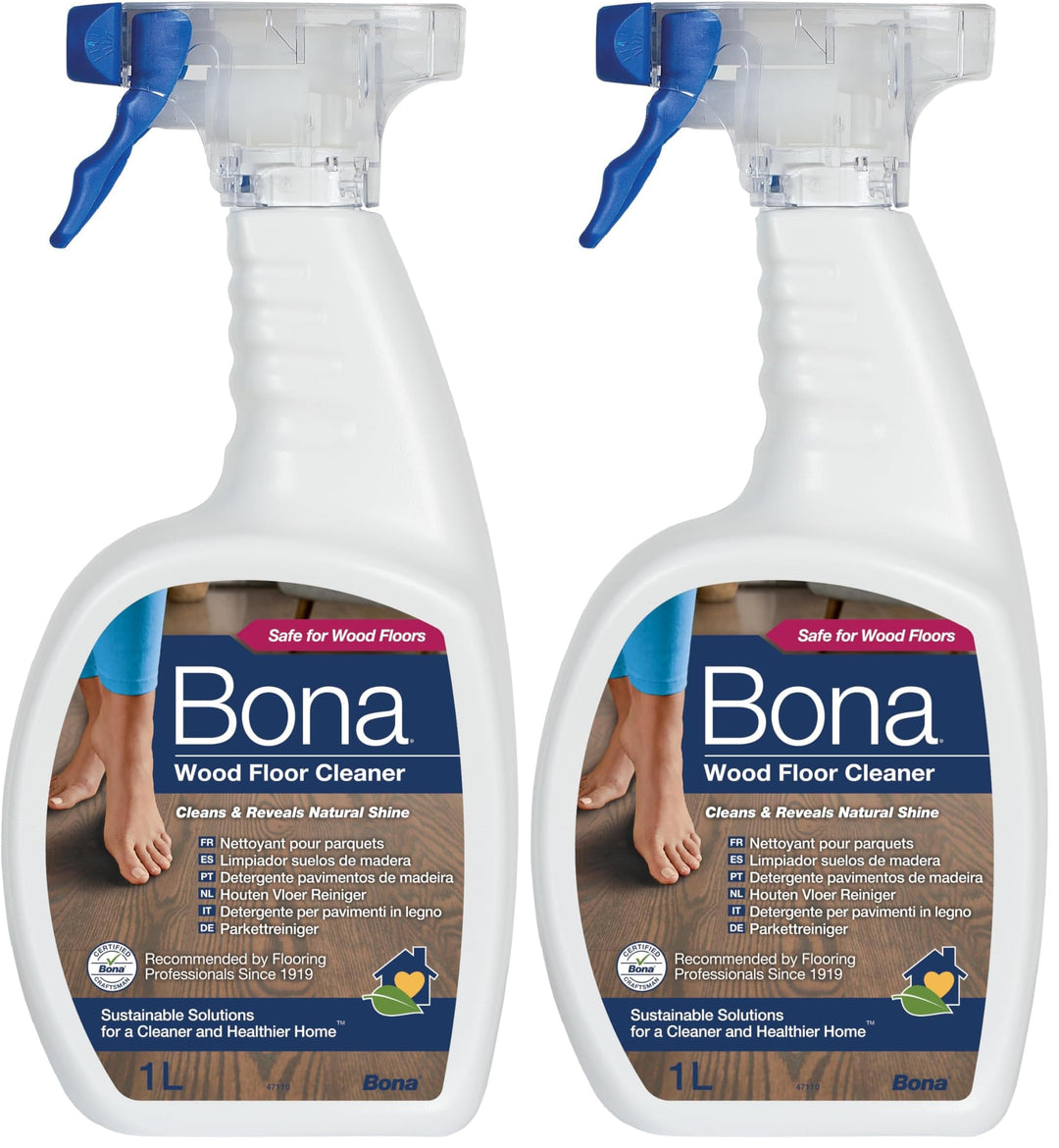 Bona WM740113012 Parkettreiniger Sprühreiniger 1 L (Packung mit 2) 1 l (2er Pack), 1 l (2er Pack)