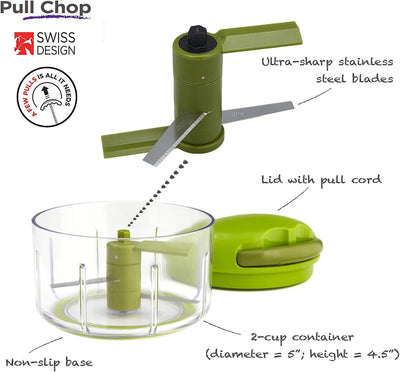 KUHN RIKON 27412 Pull Chop Universalhacker gross, grün, Plastic Gross - 650 ml, Gross - 650 ml