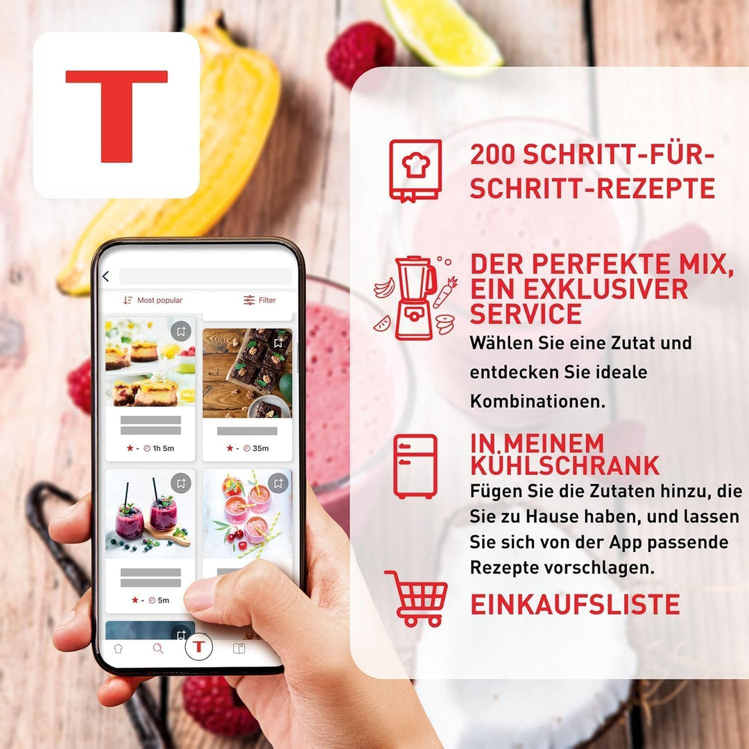Tefal PerfectMix Essential Hochgeschwindigkeits-Standmixer, stufenlos einstellbare Geschwindigkeit,