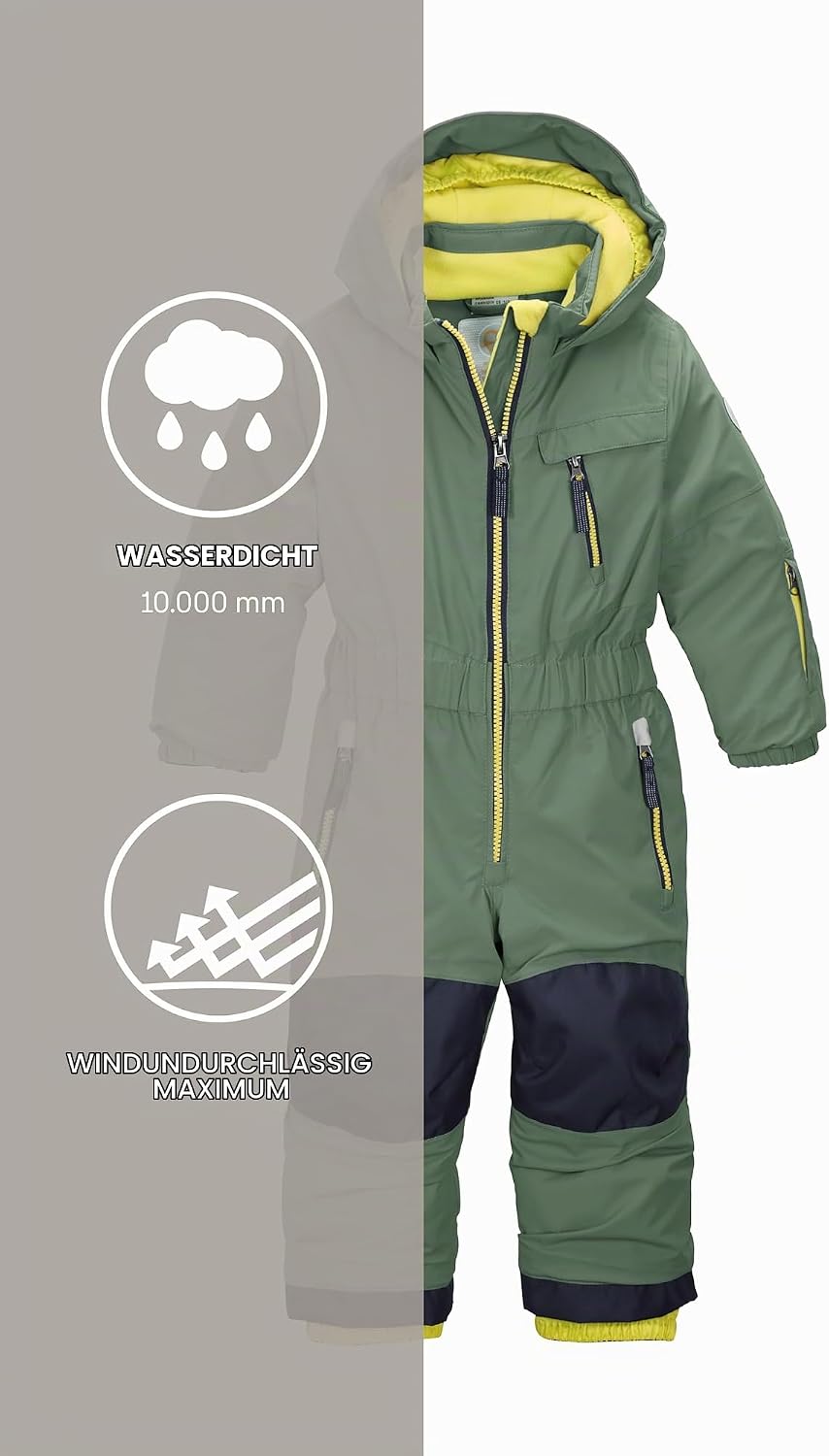 Killtec Unisex Fisw 31 Mns Onpc Skioverall/Schneeanzug mit Kapuze, wasserdicht 122-128 waldgrün, 122