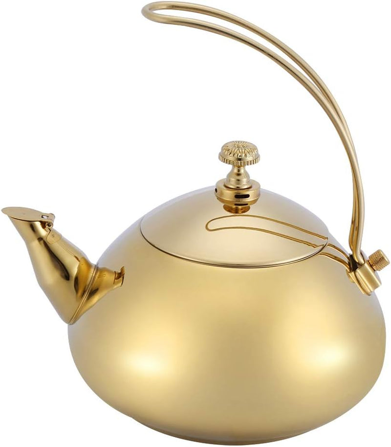 Tea Kettle,Teekanne Mit Sieb Edelstahl,Le Pot,Elektrische Teekanne Aus Gold,Metallischer Goldkessel,