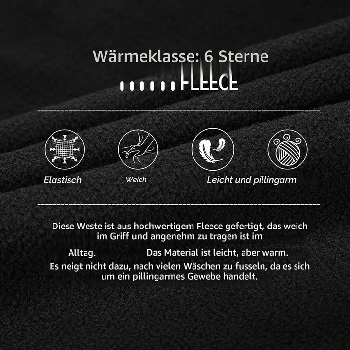 33,000ft Damen Fleece Weste Jacke Standkragen Ultraleicht Outdoor Westen Tops mit Taschen Reissversc