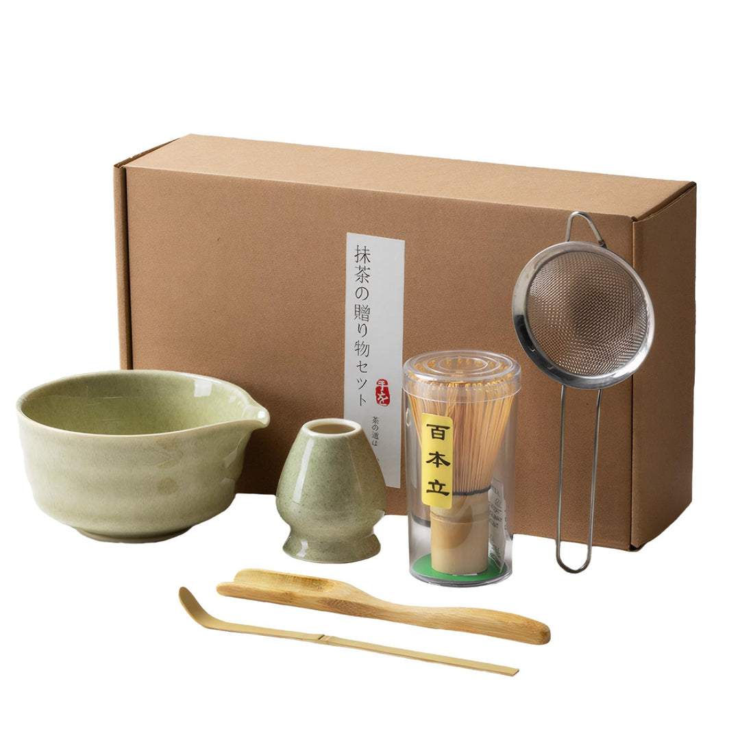 TOPCHANCES 6 Stück Matcha-Set,Matcha Besen Set,Matcha Schale Tee Set für die Zubereitung von Milchka
