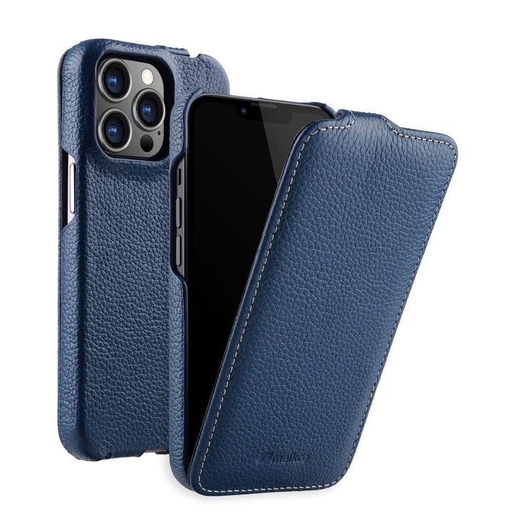 MELCKO Hülle passend für Apple iPhone 13 PRO (6,1 Zoll), Handyhülle mit beschichtetem Leder, Flip-Ca