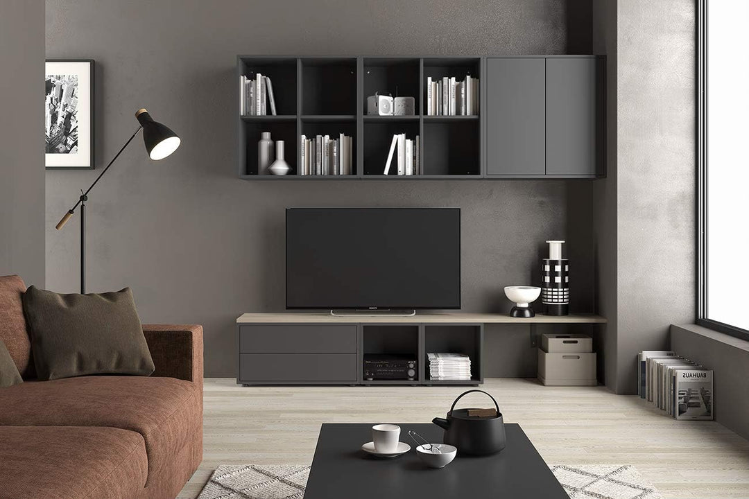 Iconico Home QBE, Wandwürfel mit 4 Fächern, Eingang, Wohnzimmer, Schlafzimmer, Jugendzimmer, Arbeits