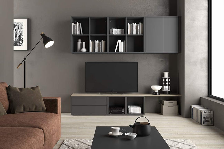 Iconico Home QBE, Wandwürfel mit 4 Fächern, Eingang, Wohnzimmer, Schlafzimmer, Jugendzimmer, Arbeits