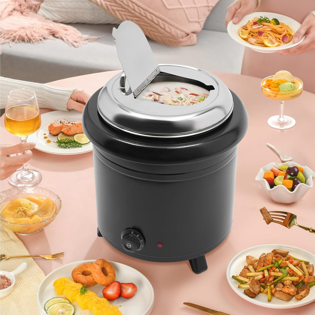 13 L Dampf-Warmhaltefunktion Warmhaltebehälter Suppentopf Elektrisch Essen Wasserdampf gleichmässige