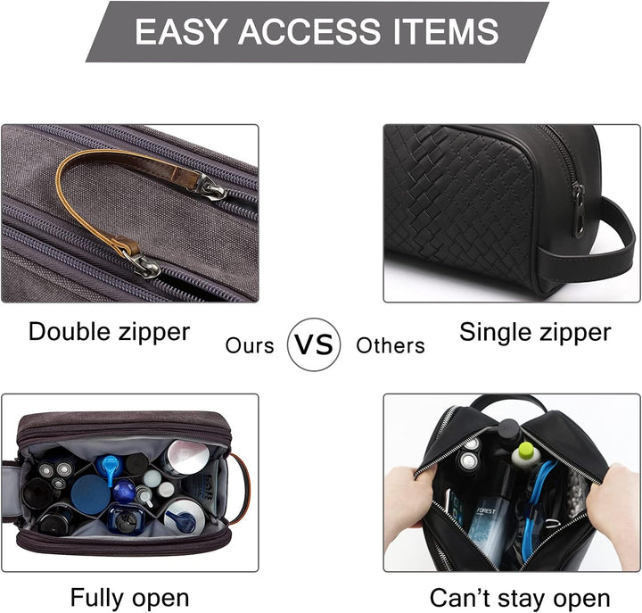 BAGSMART Kulturtasche für Herren,Travel Toiletry Organizer Dopp Kit Wasserabweisende Rasiertasche fü