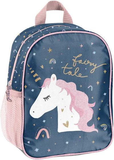 Unicorn Einhorn Kindergarten-Rucksack Set 4tlg. mit Brotdose, Trinkflasche und Turnbeutel Be