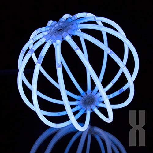 KNIXS 1000x Arm-Knicklichter – Gletscherweiss/Weiss leuchtend inkl. 1000x 3D-Verbinder und je 20x Kr
