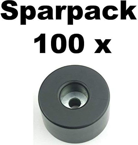 Adam Hall Hardware 4909 M100 AH - 100er Set Gummifuss 38 x 20 mm schwarz im Beutel