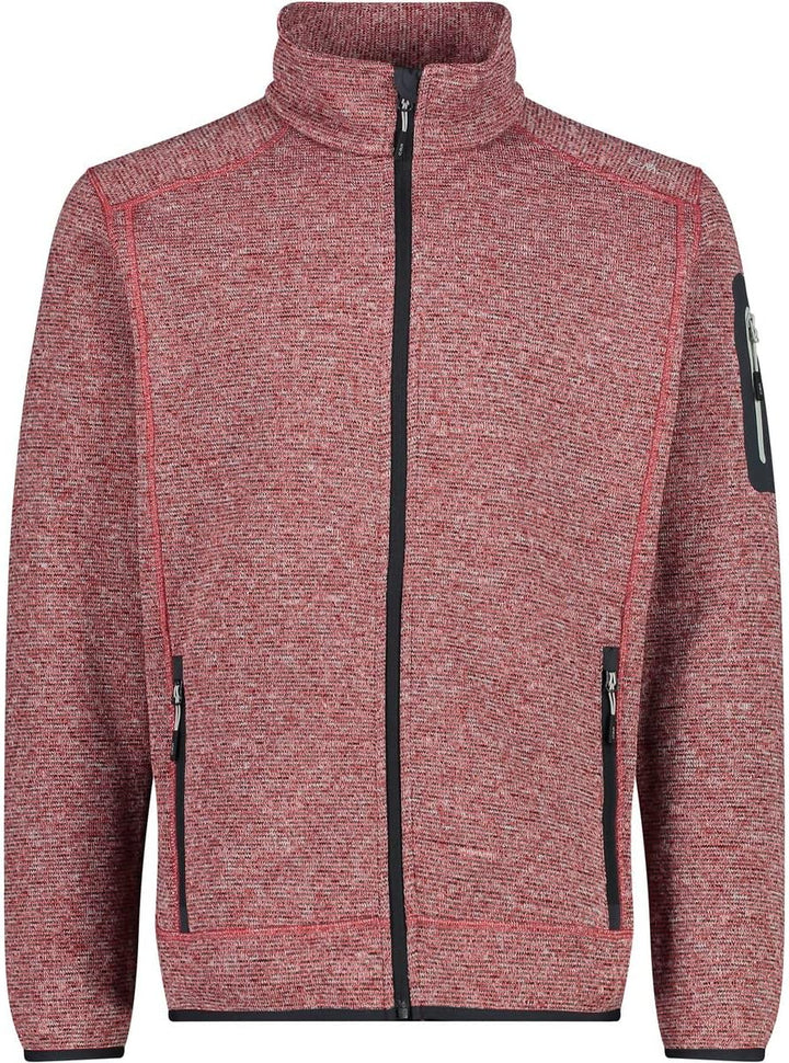 CMP Herren Knit tech mélange Fleece Jacket Fleecejacke 48 Ferrari-Anthrazit, 48 Ferrari-Anthrazit
