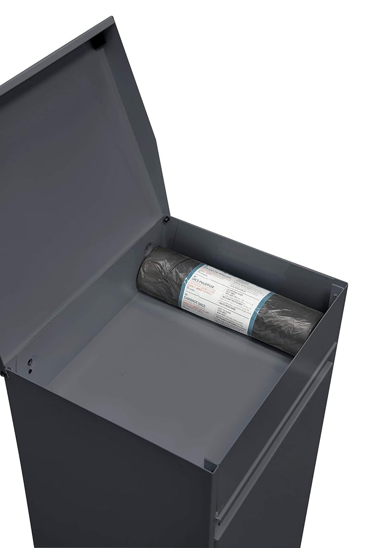 Arregui Top CR224-B Recycling Abfalleimer / Mülleimer aus Stahl mit Aufbewahrungsbox mit Deckel, Mül