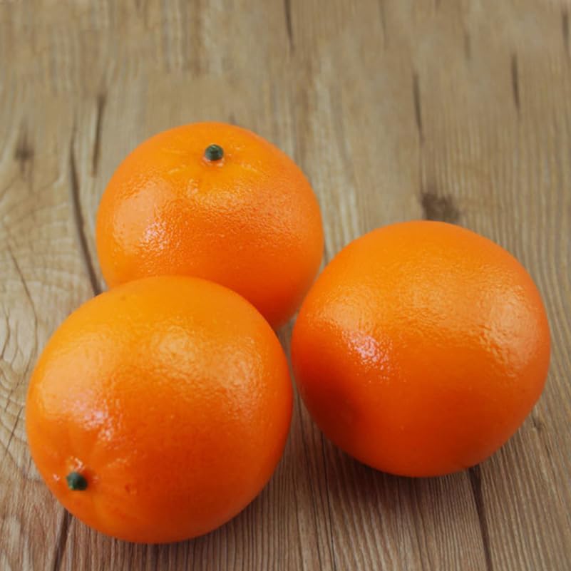Amosfun 6 StüCk KüNstliche Orangen SchaumfrüChte Lebensechte Dekoration Fotorequisiten FüR KüChe Und