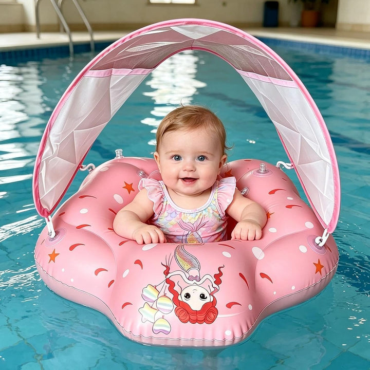Schwimmring - Kippsicher, Aufblasbar Sonnenschutz Für Pool See Fluss | Leicht, Faltbar UV Schutz Dop