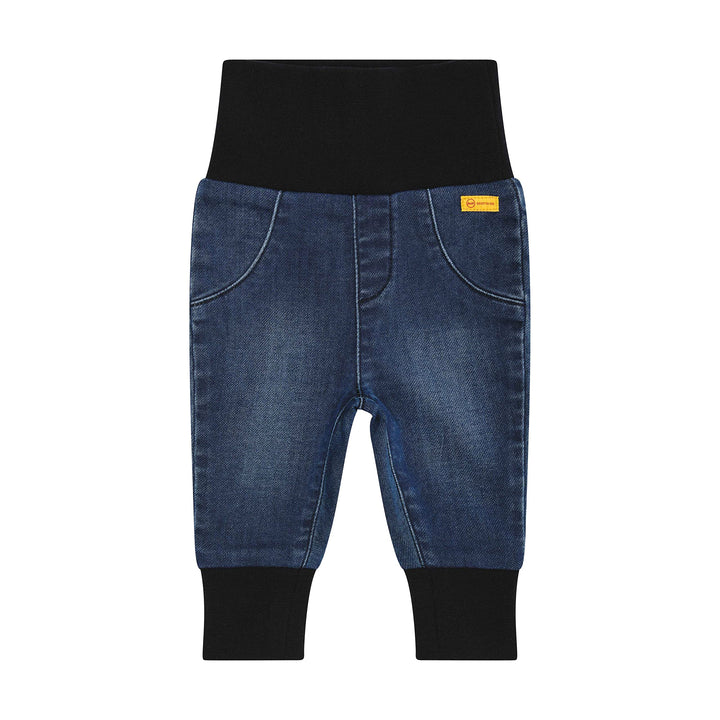 Steiff Unisex Baby Hose Jeans Wirk Denim einfarbig, 92