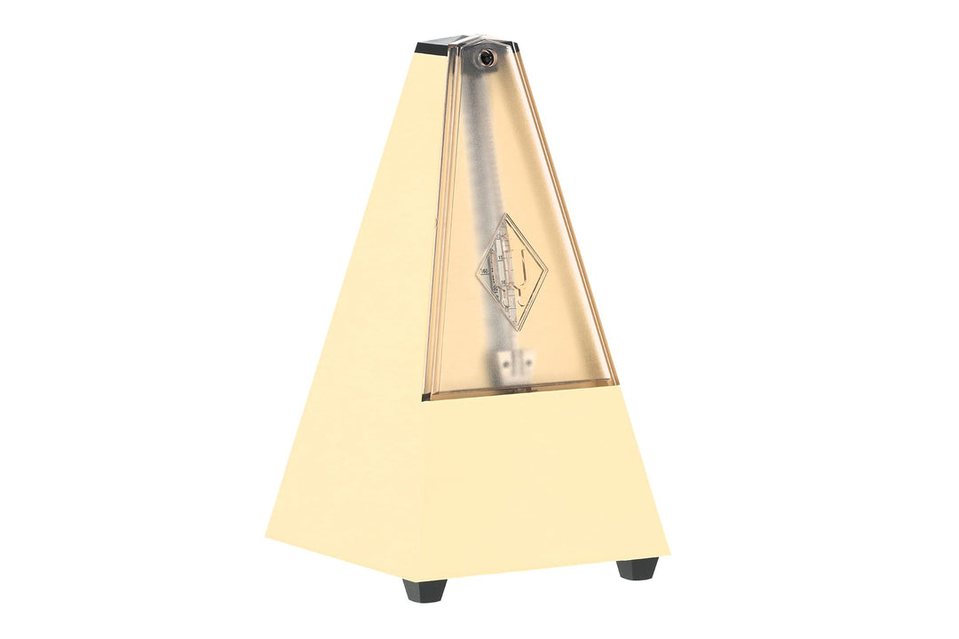 Wittner Metronom 817K Kunststoffgehäuse mit Glocke Taktell Pyramidenform elfenbein, elfenbein