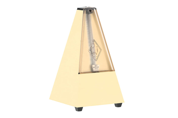 Wittner Metronom 817K Kunststoffgehäuse mit Glocke Taktell Pyramidenform elfenbein, elfenbein