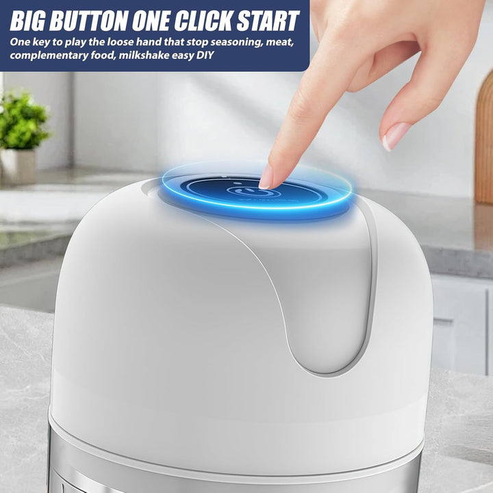 BAIFULAI Zerkleinerer Elektrisch Mini, Zwiebelschneider, 100ml& 250ml Becherkörper, Multizerkleinere