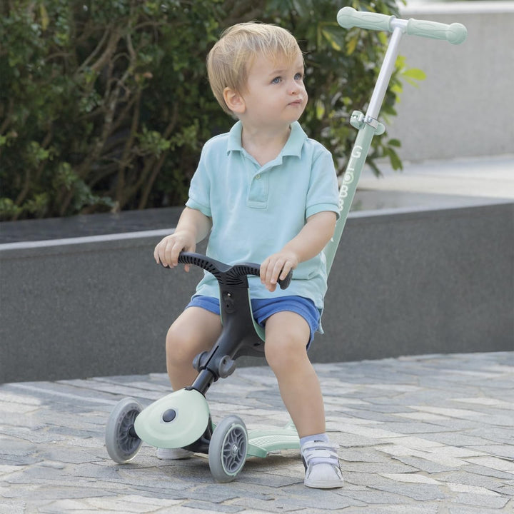 GLOBBER GO-UP Active Lights ECO 3in1 – Tretroller, Dreirad und Laufrad für Kinder – höhenverstellbar