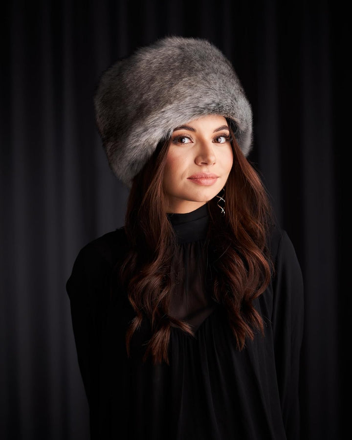 Futrzane Siberian Kosakenmütze - Pelzmütze Damen - Fell Pelz Russische Mütze M Silber Siberian, M Si