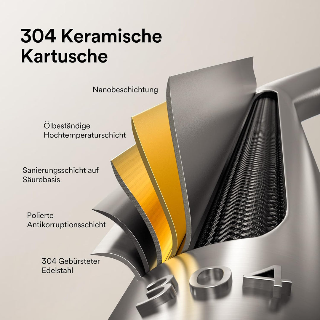 Coree Wasserhahn Küche, Herunterziehen Brause Armatur Hochdruck Küchenarmatur, Zwei Sprühfunktionen